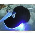 Blue Embroidered Baseball Caps with Built-in Blue Led Light